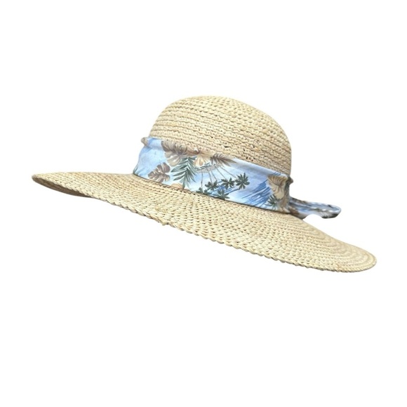 The Scala Collection Straw Sun Hat with Floral Band main image 5